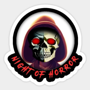 Skull face night of horror Sticker